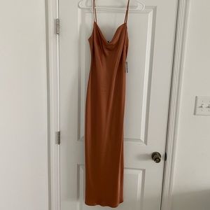 Express Burnt orange slip dress